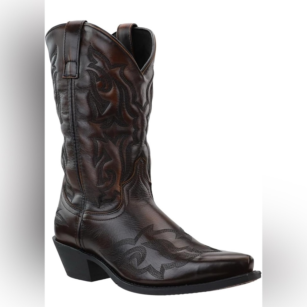 Laredo Mens Hawk Embroidered Snip Toe Casual Boots